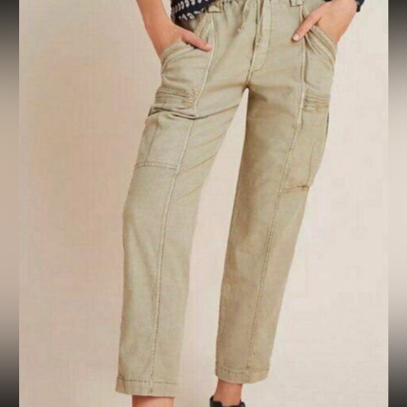 Anthropologie Pants - Anthropologie Corduroy Beige Cargo Pants